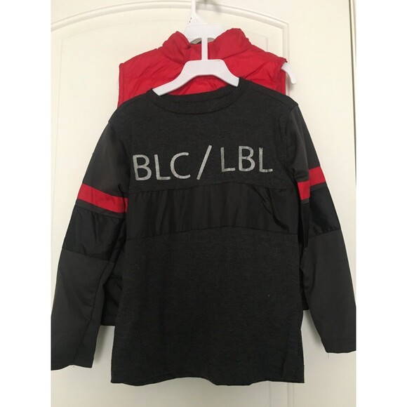 Blac Label Premium Boys 2 Piece Set Full Zip Vest & Shirt Size M 5/6 Multi-Color - Picture 6 of 9
